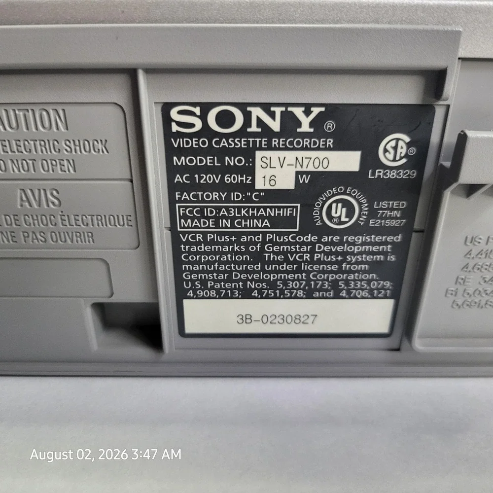 Sony VCR+ SLV-N700 Hi-Fi Stereo VHS(For Parts)